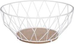 Fruitmand Wit Metaal - Fruitschaal - Decoratieve Schaal - 28 Cm