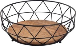 Parya Home - Fruitmand Metaal Broodmand Ronde Fruitschaal Neo 28 Cm H 10 Cm Zwart Metaal -Merkloos Verkoopwinkel 1200x730 4