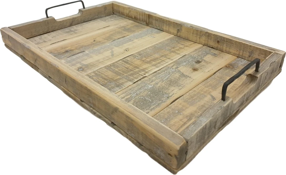Houten Dienblad Old Dutch 58 Cm Landelijk Dienblad Rechthoek 2 Houten Dienblad Old Dutch 58 Cm Landelijk Dienblad Rechthoek - Afbeelding 2