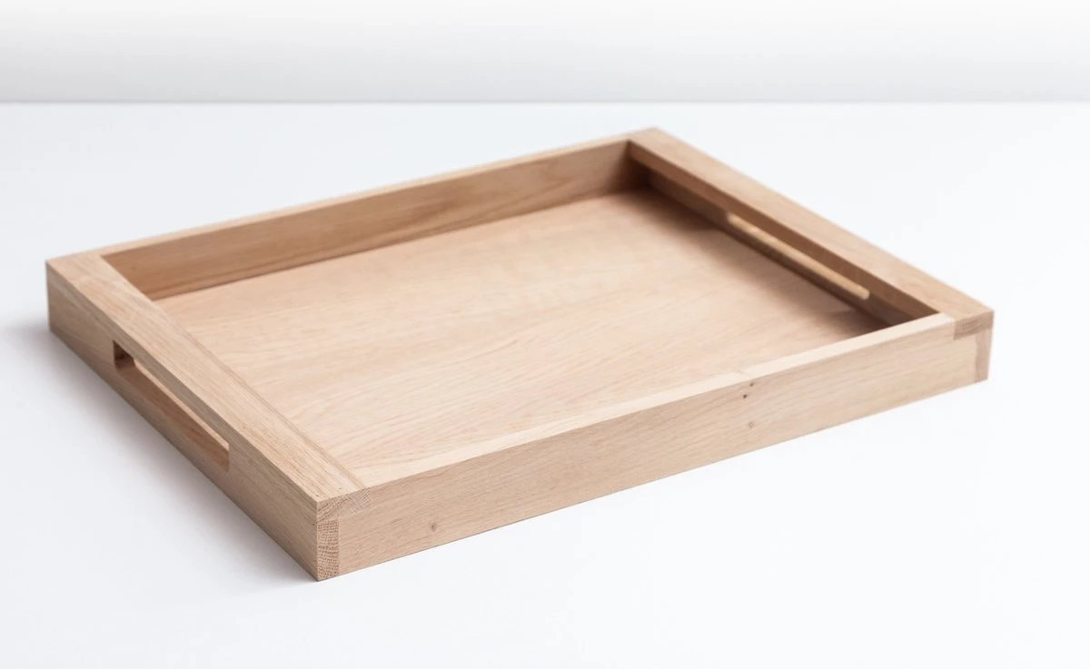 Longshore Eiken Dienblad Met Handvat , Groot Decoratief Serveerplank Voor De Keuken, Houten Dienblad Rechthoekig, 45 X 35 X 4,5 Cm, Eik 5 Longshore Eiken Dienblad Met Handvat , Groot Decoratief Serveerplank Voor De Keuken, Houten Dienblad Rechthoekig, 45 X 35 X 4,5 Cm, Eik - Afbeelding 5