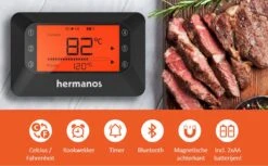 Hermanos® Digitale BBQ Thermometer Draadloos - Keukenthermometer - Bluetooth Met App - 4 Sondes - Magneet - Incl. Batterijen -Merkloos Verkoopwinkel 1200x742 6