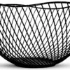 Fruitschaal Zwart – Fruitmand – Metaal – Modern – Medium – 25cm - Baulk®