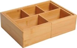 Verstelbare Lade Organizer - Voor Bestek/Keuken/Bureau/Make-Up/Accessoires – Uitschuifbare Lade Inzet Verdeler - Opbergbak Doos - Verstelbaar In 5 Of 7 Compartimenten - Duurzaam Bamboe Hout -Merkloos Verkoopwinkel 1200x754