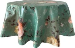 Merkloos Rond Tafelzeil - Ø 140 Cm - Roses - Mintgroen -Merkloos Verkoopwinkel 1200x761 2