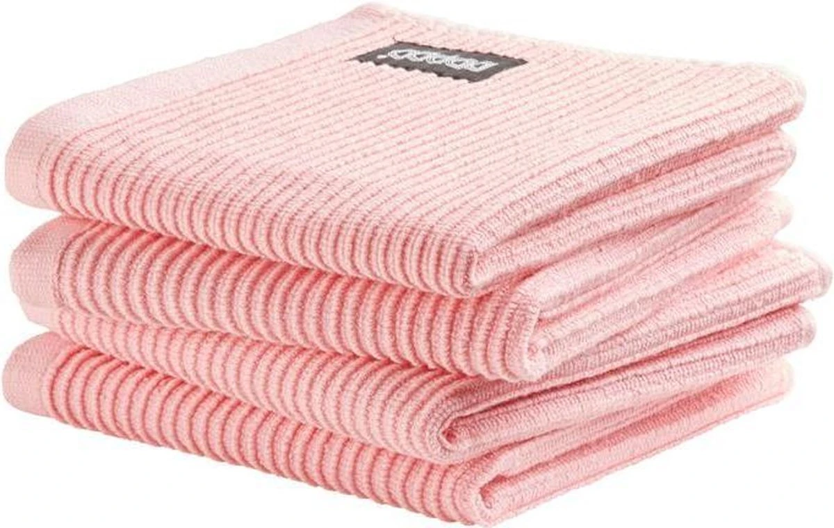 DDDDD Vaatdoek Basic Pastel Pink 30 X 30 Cm Per 4 Stuks 1 DDDDD Vaatdoek Basic Pastel Pink 30 X 30 Cm Per 4 Stuks