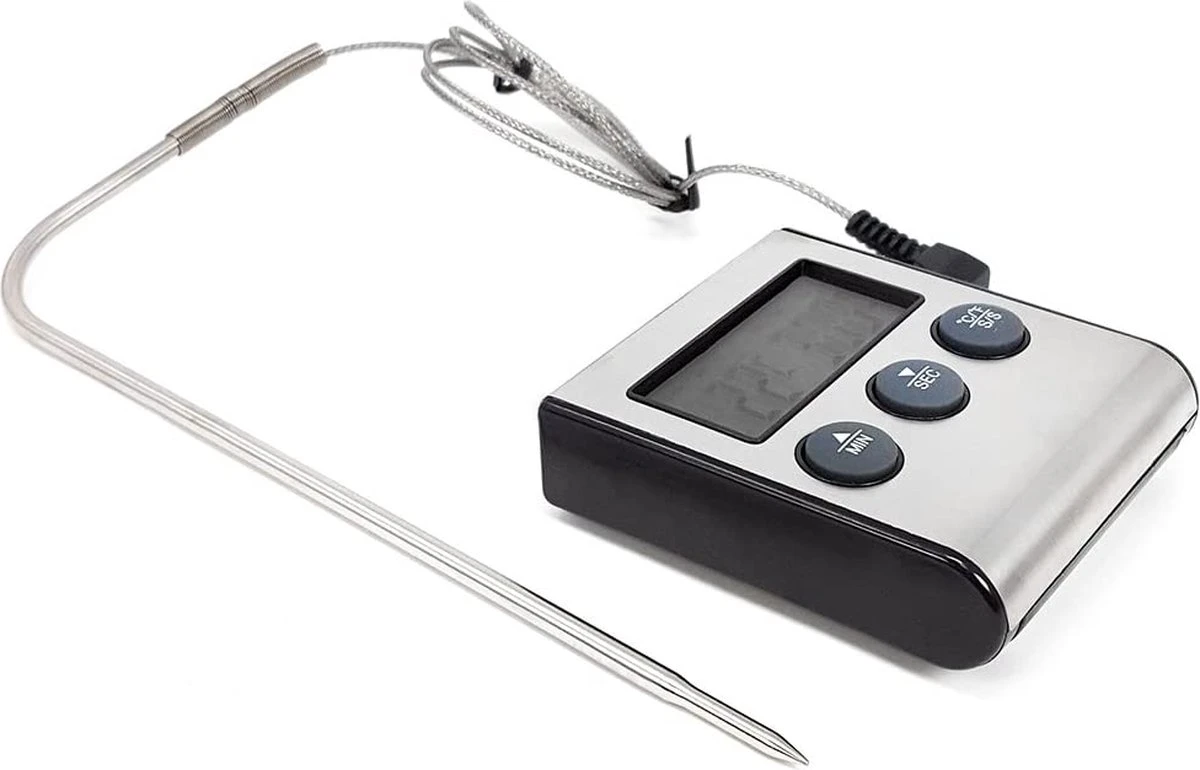 Imtex- Digitale Vlees Thermometer Met Timer - RVS - Keukenthermometer 6 Imtex- Digitale Vlees Thermometer Met Timer - RVS - Keukenthermometer - Afbeelding 6