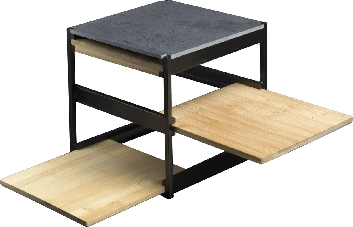 CasaLupo Etagere / Serveertoren Kubus - Zwart - 3-Laags 4 CasaLupo Etagere / Serveertoren Kubus - Zwart - 3-Laags - Afbeelding 4