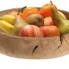 Fruitschaal Teak Hout 30 Cm - Decoratieve Schalen Voor Groente En Fruit