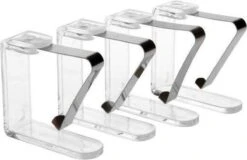 Merkloos Tafelkleed Klemmen - 4 Stuks - Transparant - Tafelkleedklemmetjes