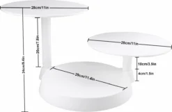 UTEN - Taartplateau Wit - Taartplateau 3 Lagen - Taartplateau Met Voet - Diameter Van Ø28cm,28cm,29cm - Afneembare Taartplateau - Ideaal Voor Het Snijden En Maken Van Taarten -Merkloos Verkoopwinkel 1200x783 4