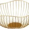 Metalen Fruitmand/fruitschaal Goud Rond 25 X 12 Cm - Fruitschalen/fruitmanden - Draadmand