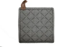 Merkloos Tiseco Myrna Pannenlappen – Katoen – Set 2 Stuks - 20x20CM – Antraciet