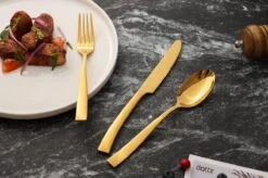 Bestekset - Bestek Goud -24 Delig-Zwitsers Kwaliteit-Complete Set-100% Roestvrijstaal-Gold 24k-Goud 24K -Merkloos Verkoopwinkel 1200x799 12