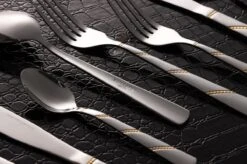 Swiss Pro+ Bestekset In Koffer-72 Delig-12 Persoons-Zwitsers Kwaliteit-Complete Set-100% Roestvrijstaal-Modern Gold 17 Swiss Pro+ Bestekset In Koffer-72 Delig-12 Persoons-Zwitsers Kwaliteit-Complete Set-100% Roestvrijstaal-Modern Gold -Merkloos Verkoopwinkel 1200x799 61