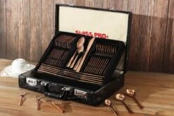 Swiss Pro+ Bestekset In Koffer-72 Delig-12 Persoons-Zwitsers Kwaliteit-Complete Set-100% Roestvrijstaal-Rose Gold 24k-Rose Goud 24K -Merkloos Verkoopwinkel 1200x799 7