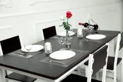 Vitamo™ Duurzame Placemats 4 Stuks - Hittebestendig - Makkelijk Schoon - Fijngeweven PVC - 30 X 45cm - Metallic Grijs -Merkloos Verkoopwinkel 1200x800 130