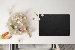 Placemat - Placemats Kunststof - Leer - Lederlook - Zwart - Grijs - 45x30 Cm - 6 Stuks - Hittebestendig - Anti-Slip - Onderlegger - Afneembaar -Merkloos Verkoopwinkel 1200x800 155