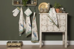 Clayre & Eef Keukenschort 70x85 Cm Beige Katoen Tropisch Motief BBQ Schort Cadeau Voor Haar Kookschort -Merkloos Verkoopwinkel 1200x800 36