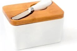 Merkloos Luchtdichte Multifunctionele Botervloot Met Deksel - Porselein - Duurzaam - Vershouddoos - Incl. Mesje (RVS) -Merkloos Verkoopwinkel 1200x804 8