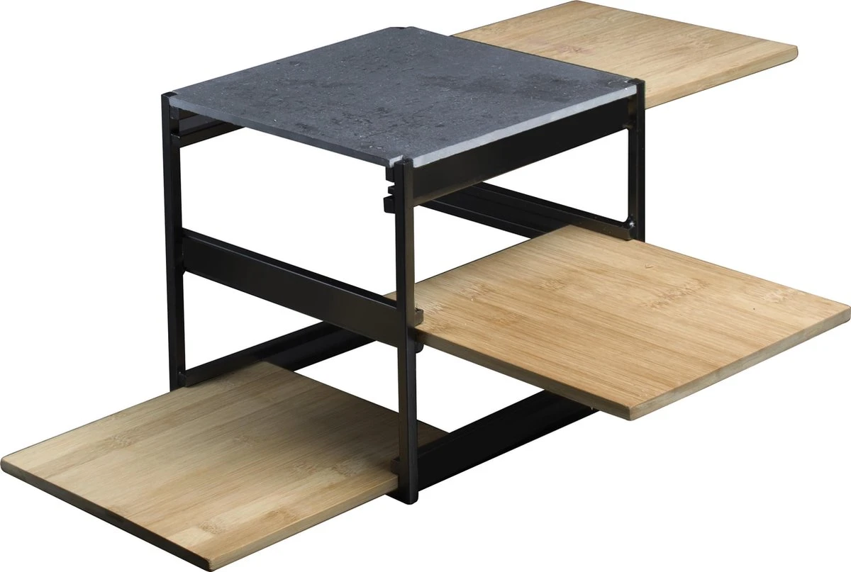 CasaLupo Etagere / Serveertoren Kubus - Zwart - 3-Laags 1 CasaLupo Etagere / Serveertoren Kubus - Zwart - 3-Laags