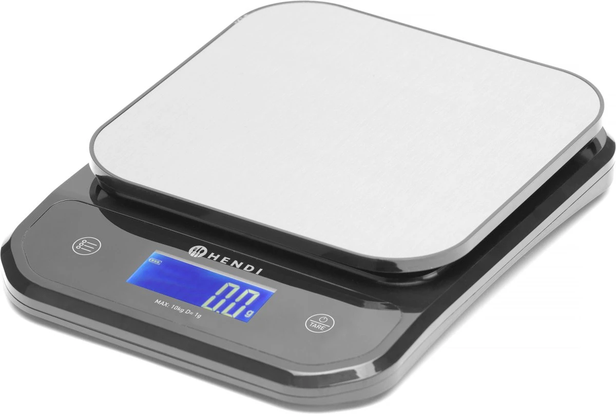 Hendi - Precisie Keukenweegschaal - Tot 10 KG - Waterproof - Oplaadbaar Via USB 2 Hendi - Precisie Keukenweegschaal - Tot 10 KG - Waterproof - Oplaadbaar Via USB - Afbeelding 2