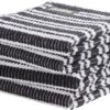 DDDDD Vaatdoek Stripe Black 30 X 30 Cm Per 4 Stuks