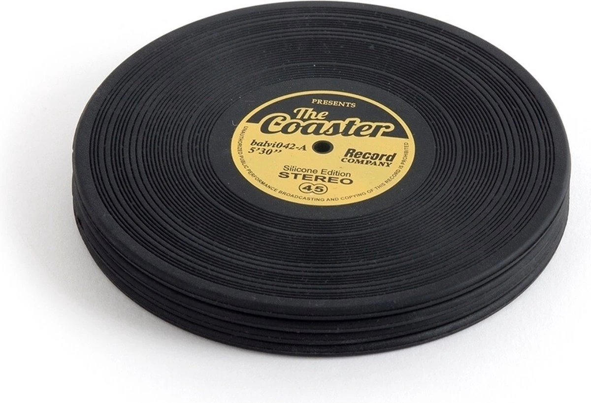 Balvi Set Van 4 LP Onderzetters The Coaster 2 Balvi Set Van 4 LP Onderzetters The Coaster - Afbeelding 2