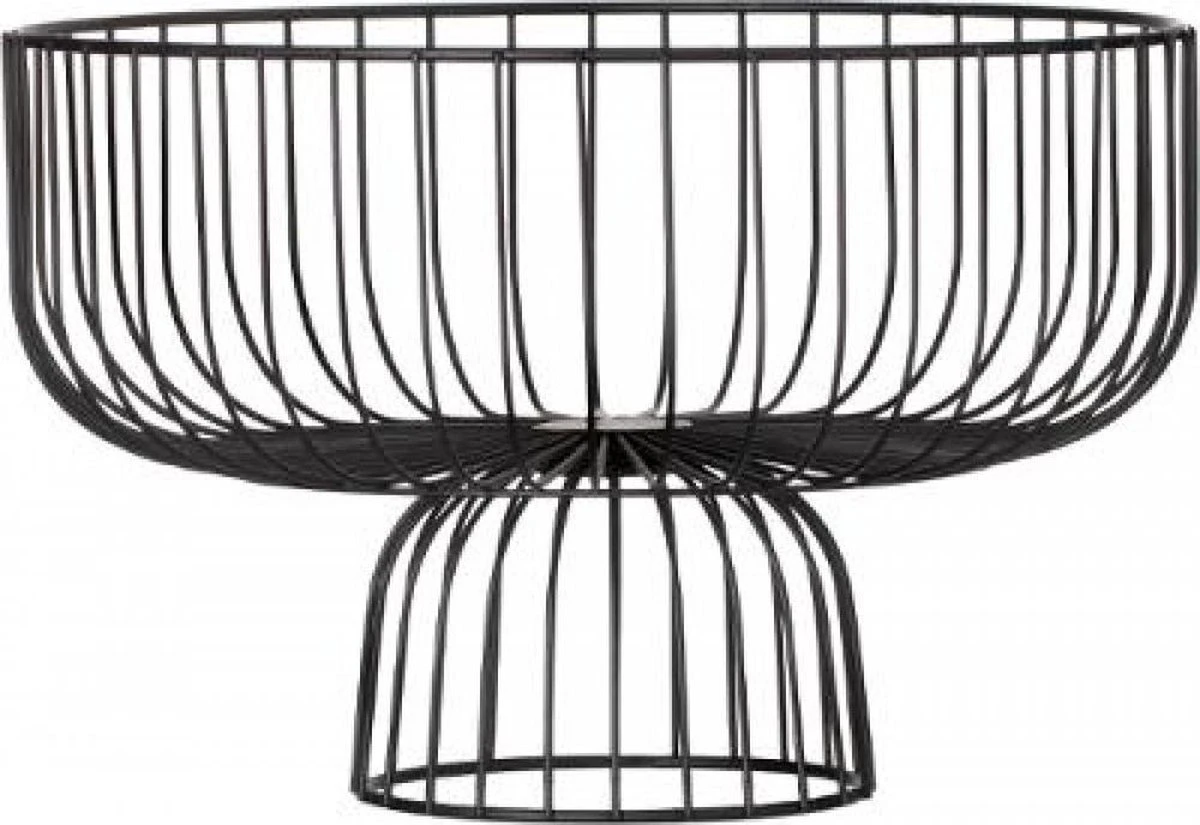 Fruitschaal/fruitmand Rond Op Voet Zwart Metaal 28 Cm - Fruitschalen/fruitmanden - Draadmand Van Metaal 3 Fruitschaal/fruitmand Rond Op Voet Zwart Metaal 28 Cm - Fruitschalen/fruitmanden - Draadmand Van Metaal - Afbeelding 3