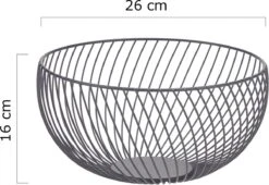 Fruitmand – Fruitschaal – Fruitmand Zwart – ø26cm H 16cm -Merkloos Verkoopwinkel 1200x828 3