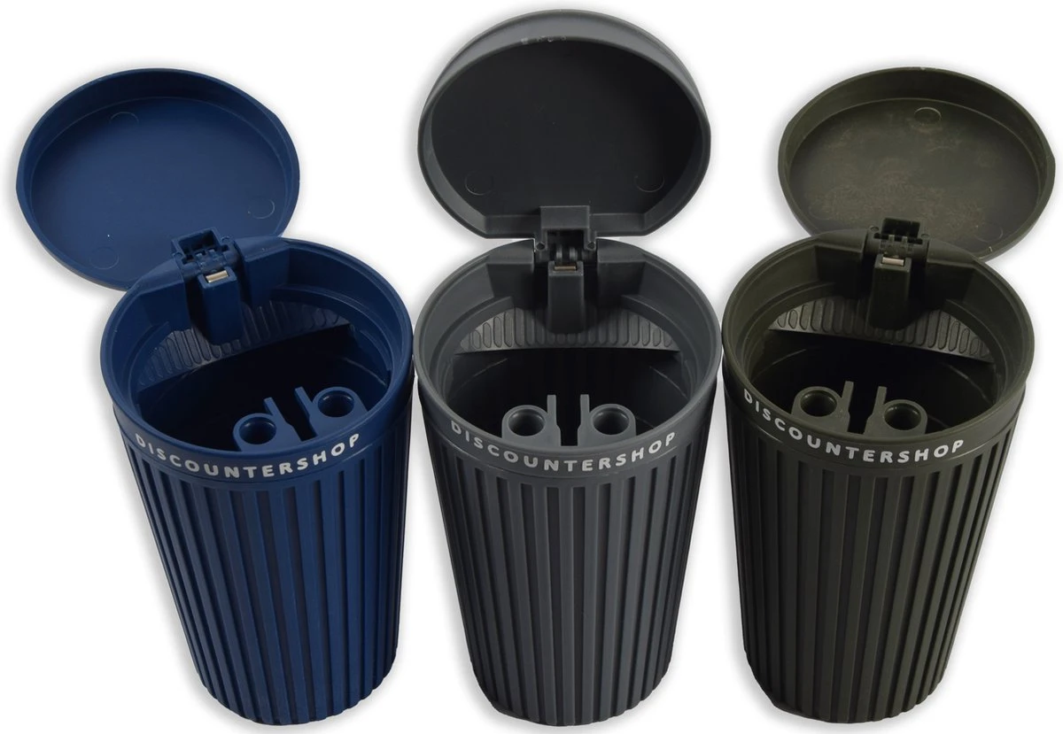 1 Stuks| Universele Asbak Voor In De Auto |Asbak Met Deksel | Voor Bekerhouder (Autoasbak) Of Buiten - 13.5 Cm Grijs 3 1 Stuks| Universele Asbak Voor In De Auto |Asbak Met Deksel | Voor Bekerhouder (Autoasbak) Of Buiten - 13.5 Cm Grijs - Afbeelding 3