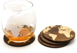 Whisiskey Wereldkaart Onderzetters - Whisky Onderzetter - Onderzetters Voor Glazen - Coasters - Onderzetters Design - Whiskey Glazen - Cadeau Voor Man & Vrouw - Cadeau Voor Mannen En Vrouwen -Merkloos Verkoopwinkel 1200x829 5