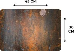 Placemat - Placemats Kunststof - Staal - Vintage - Roest - 45x30 Cm - 6 Stuks - Hittebestendig - Anti-Slip - Onderlegger - Afneembaar -Merkloos Verkoopwinkel 1200x830 10