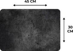 Placemat - Beton Design - Vintage - Zwart - Tafeldecoratie - Tafelbeschermer - Placemats - 6 Stuks - 45x30 Cm 10 Placemat - Beton Design - Vintage - Zwart - Tafeldecoratie - Tafelbeschermer - Placemats - 6 Stuks - 45x30 Cm -Merkloos Verkoopwinkel 1200x830 12