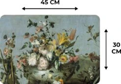 Placemat - Placemats Kunststof - Bloemen - Oude Meesters - Olieverf - 45x30 Cm - 6 Stuks - Hittebestendig - Anti-Slip - Onderlegger - Afneembaar -Merkloos Verkoopwinkel 1200x830 2