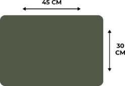 Placemats - Groen - Kleur - Neutraal - Vinyl - Antislip - Placemat - Onderleggers - 45x30 Cm - Eetkamer - Keuken Accessoires -Merkloos Verkoopwinkel 1200x830 9