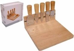 Merkloos Excellent Houseware Kaasplankje Met 4 Mesjes - Bamboe -Merkloos Verkoopwinkel 1200x838 6