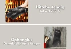 Ovenwanten - 2 Stuks - Bescherming Tot 230 °C - Zwart - Siliconen - Flexibel 15 Ovenwanten - 2 Stuks - Bescherming Tot 230 °C - Zwart - Siliconen - Flexibel -Merkloos Verkoopwinkel 1200x839 2