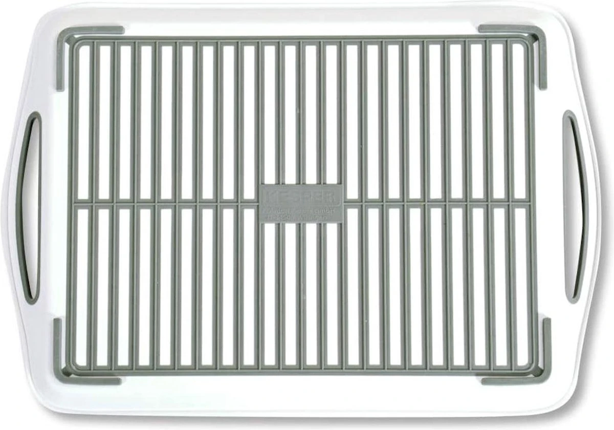 Dienblad Rechthoekig - Anti-slip Dienblad - Diep Dienblad Met Antislip - Met Handvatten - 45.5 X 32 X 4.5 Cm - Kleur: Wit 2 Dienblad Rechthoekig - Anti-slip Dienblad - Diep Dienblad Met Antislip - Met Handvatten - 45.5 X 32 X 4.5 Cm - Kleur: Wit - Afbeelding 2