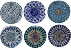 Onderzetters - Set Van 6 - Rond - Onderzetters Voor Glazen - Bohemian - Oosterse - Mandala Design - Coasters - Moederdag Cadeau -Merkloos Verkoopwinkel 1200x847 5