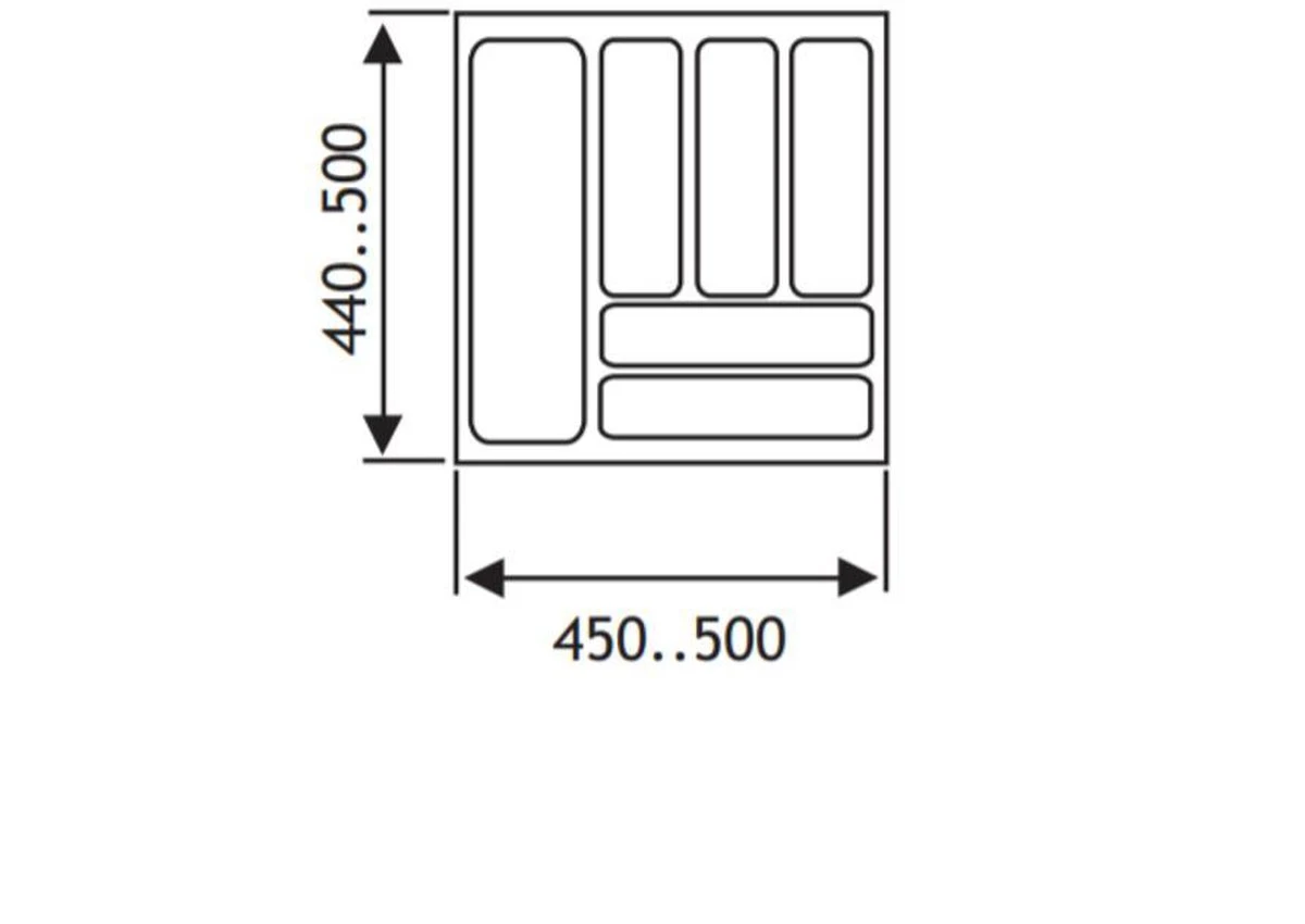 Culinorm Bestekbak - Besteklade - 50 Cm Breed X 50 Cm Diep - Grijs 3 Culinorm Bestekbak - Besteklade - 50 Cm Breed X 50 Cm Diep - Grijs - Afbeelding 3