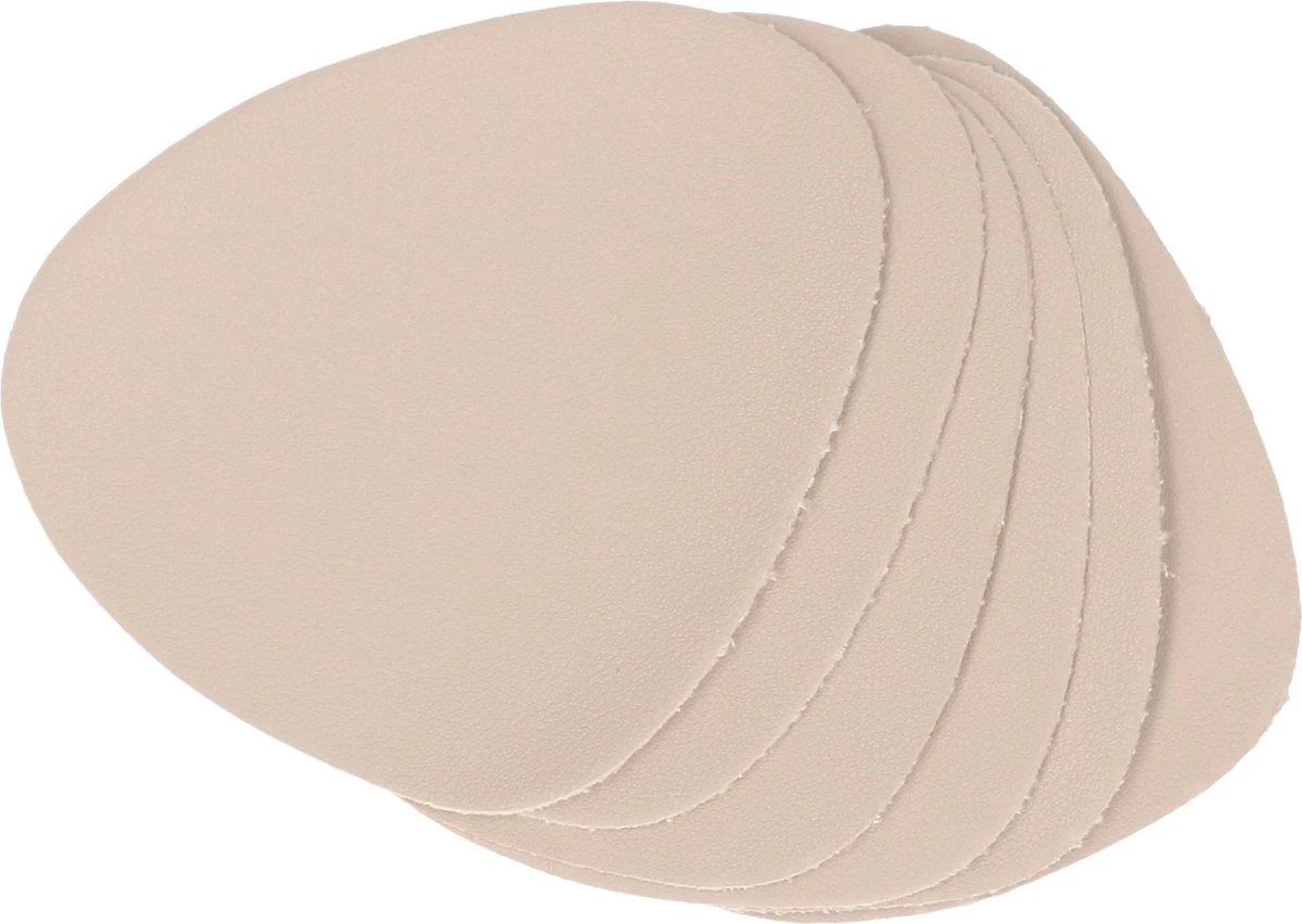 6x Lederlook Glazenonderzetters Creme 10 X 12 Cm - Zeller - Keukenbenodigdheden - Tafeldecoratie - Glas/beker Onderzetters Van Kunstleer 4 6x Lederlook Glazenonderzetters Creme 10 X 12 Cm - Zeller - Keukenbenodigdheden - Tafeldecoratie - Glas/beker Onderzetters Van Kunstleer - Afbeelding 4