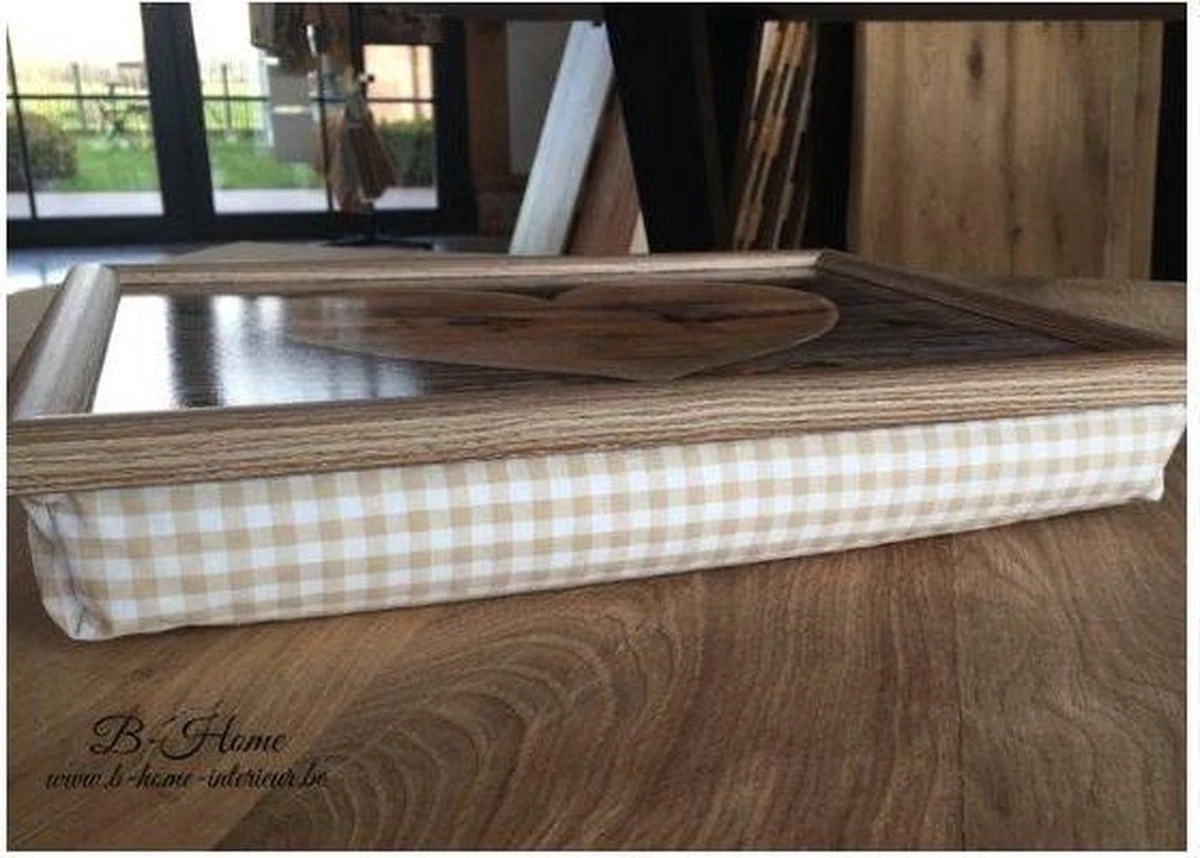 Laptray - Schootkussen Houten Hart 3 Laptray - Schootkussen Houten Hart - Afbeelding 3