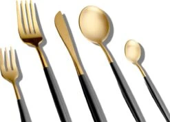 LuZana - Bestek Set Goud - 30-delig - Bestekset 6 Persoons - Goud/zwart - Bestek - Borden - Bestekset Zwart -Merkloos Verkoopwinkel 1200x859 1