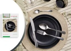 Magani - Zilveren Bestekset - Roestvrij Staal - 24-delig - Voor Zes Personen - PVD Coating -Merkloos Verkoopwinkel 1200x860