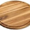 Houten Broodplank/serveerplank Rond Met Sapgroef 30 Cm - Snijplanken/serveerplanken Van Hout