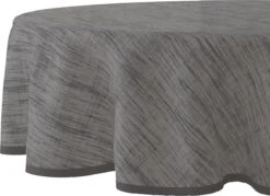 Tafelzeil Rond 160cm Linnen Look Grijs