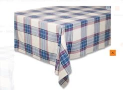 Tafelkleed - Ruit - Meerkleurig - 100% Organisch Katoen - 140x240 Cm