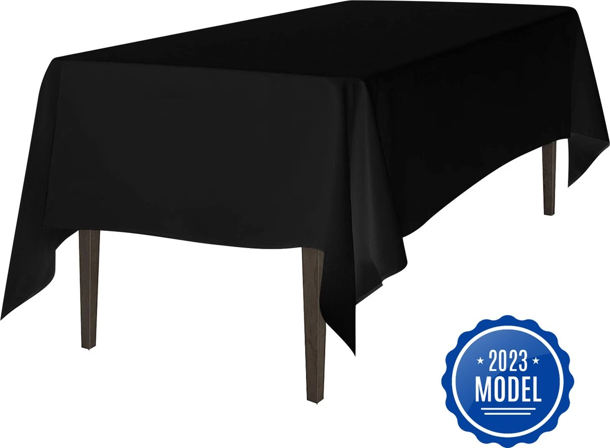 WITTS Luxe Tafelkleed - Waterafstotend - Tafellaken - Zwart - 259x152 CM - Tafelzeil - Tafelkleed Katoen 1 WITTS Luxe Tafelkleed - Waterafstotend - Tafellaken - Zwart - 259x152 CM - Tafelzeil - Tafelkleed Katoen