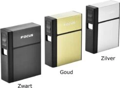 Boscer® - Sigaretten Doosje Met Aansteker | Elektrisch | 20 Pack Box | Beschermdoos | USB Oplaadbaar | Zilver -Merkloos Verkoopwinkel 1200x884 3