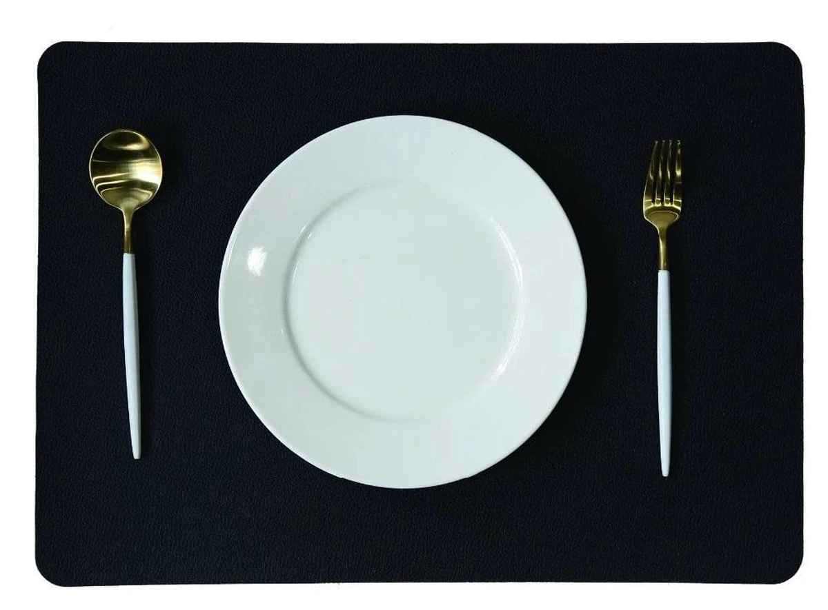 Jay Hill Placemats - Vegan Leer - Zwart - 46 X 33 Cm - 6 Stuks 8 Jay Hill Placemats - Vegan Leer - Zwart - 46 X 33 Cm - 6 Stuks - Afbeelding 8